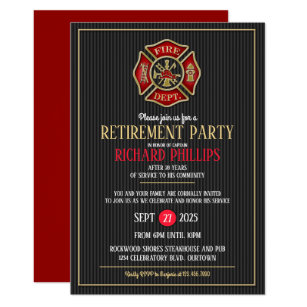 Fire Department Invitations | Zazzle