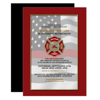 Firefighter Retirement Party Invitations