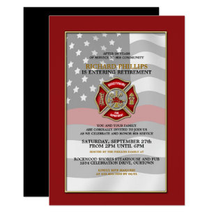 Firefighter Retirement Party Invitations 10