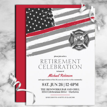 Firefighter Retirement Party Invitations by reflections06 at Zazzle