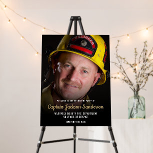 Firefighter Retirement Party Photo Welcome Foam Board