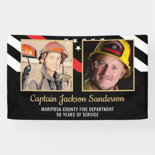 Firefighter Retirement Party Red Line Flag 2 Photo