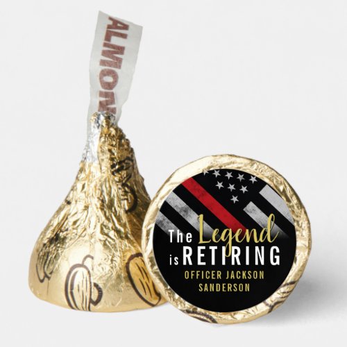 Firefighter Retirement Party Red Line Flag Fireman Hershey®'s Kisses®