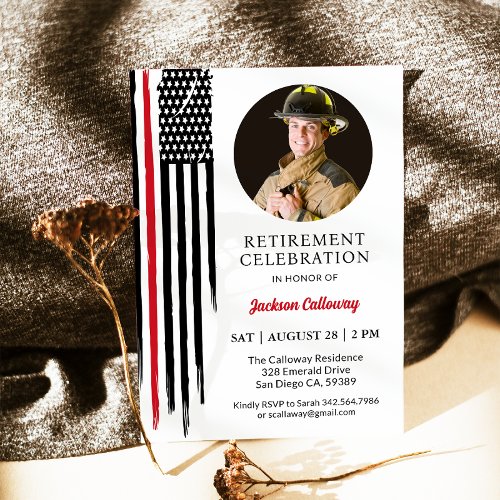 Firefighter Retirement Party, Red Line Flag