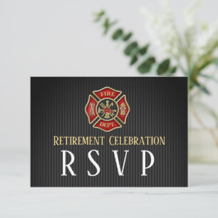 Firefighter Retirement Party RSVP Card