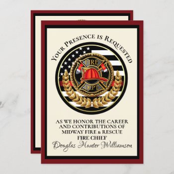 Firefighter Retirement / Recognition Invitation by sharonrhea at Zazzle