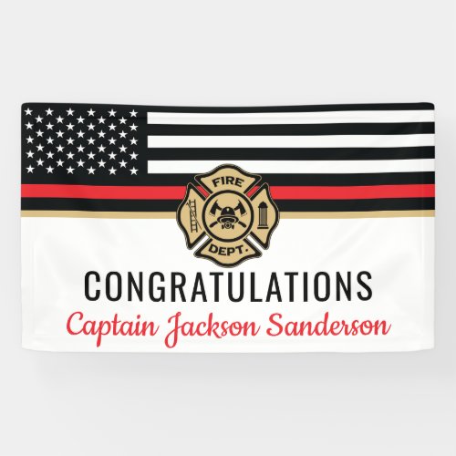 Firefighter Retirement Red Line Flag Congrats