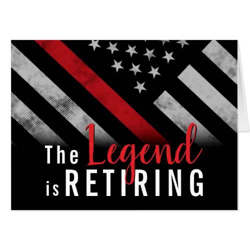 Firefighter Retirement Red Line Flag Fireman