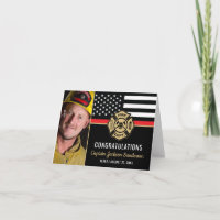 Firefighter Retirement Red Line Flag Photo