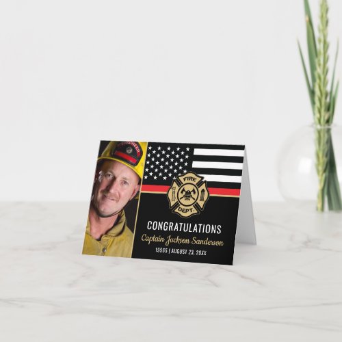 Firefighter Retirement Red Line Flag Photo