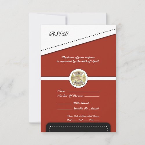 Firefighter Retirement RSVP Card