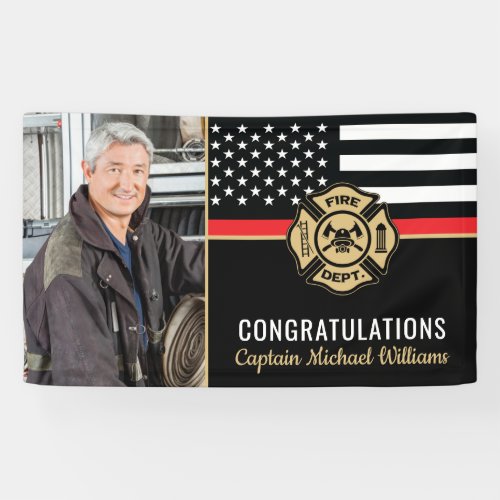 Firefighter Retirement Thin Red Line Fireman Photo