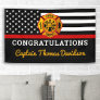 Firefighter Retirement Thin Red Line Flag Congrats Banner