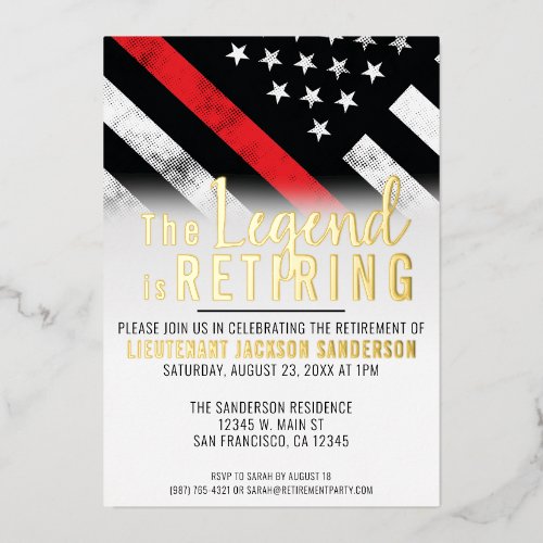 Firefighter Retirement Thin Red Line Flag Fireman