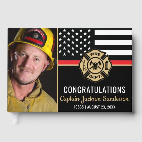 Firefighter Retirement Thin Red Line Flag Photo