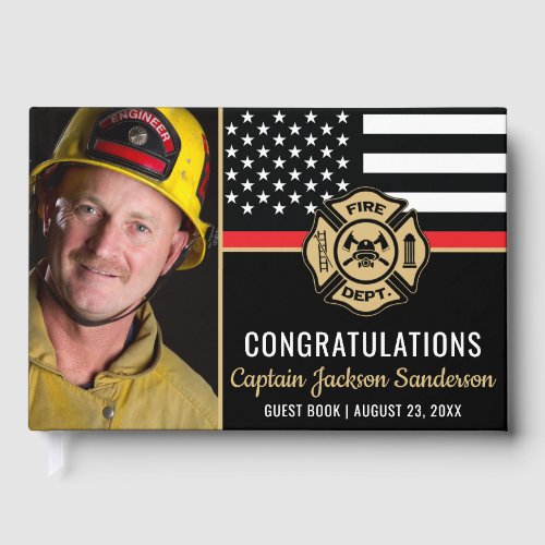 Firefighter Retirement Thin Red Line Flag Photo