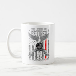 Firefighter Retiret Thin Red Line Retired Legend Coffee Mug
