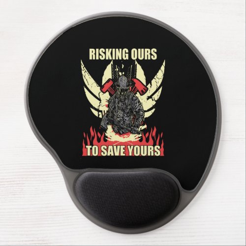 Firefighter Risking Ours To Save YoursPng Gel Mouse Pad