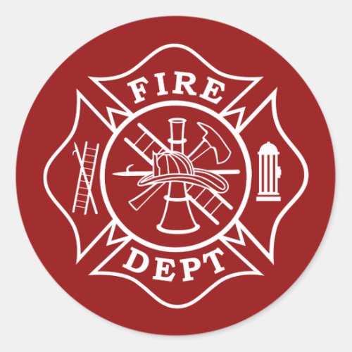 Firefighter Round Sticker