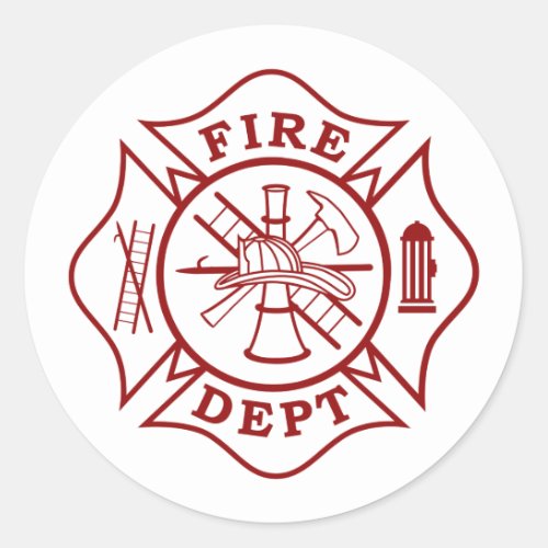 Firefighter Round Sticker