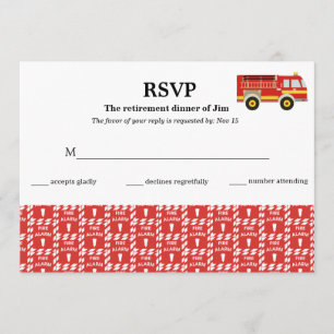 Firefighter rsvp invitation