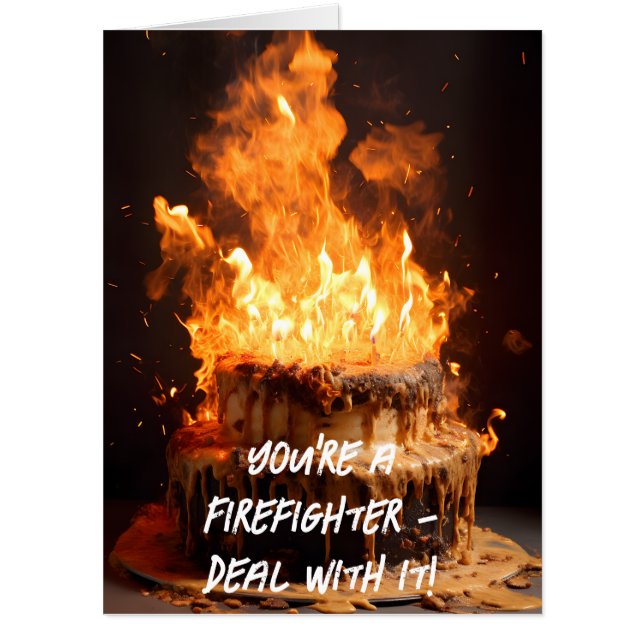 Firefighter’s Birthday -  Card (Front)