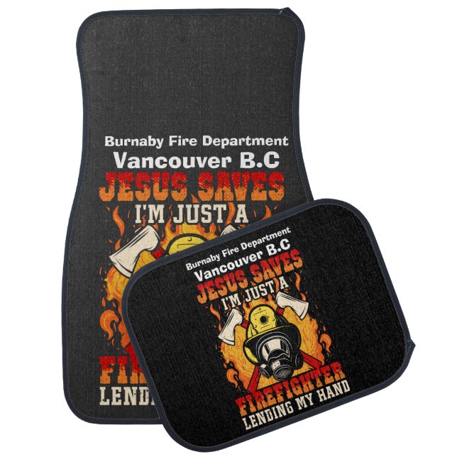Firefighter’s hopeful call to action car floor mat (Set)
