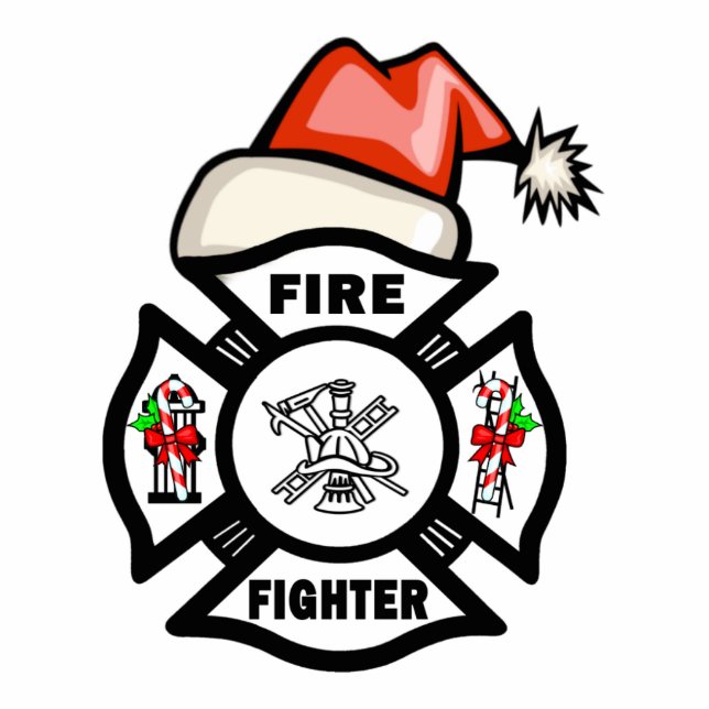 Firefighter Santa Claus Cutout (Front)