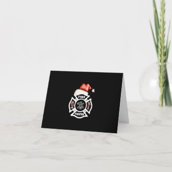 Firefighter Santa Claus Holiday Card by bonfirefirefighters at Zazzle