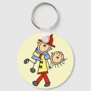 Firefighter Saving Lives T-shirts and Gifts Keychain
