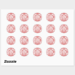 Firefighter Scramble Classic Round Sticker | Zazzle