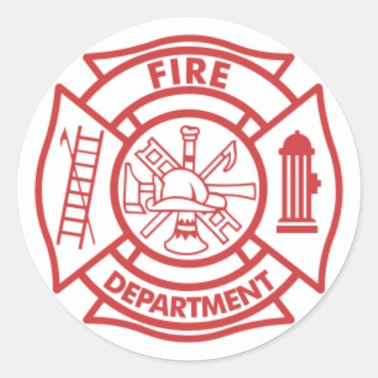 Firefighter Scramble Classic Round Sticker