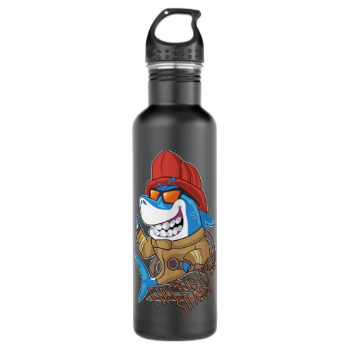 Firefighter Shark Fire Fighting Sea Animal Gear  Stainless Steel Water Bottle