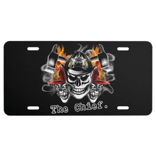 Firefighter Skull License Plate The Chief License Plate