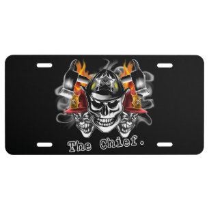 Firefighter Skull License Plate: The Chief Plate