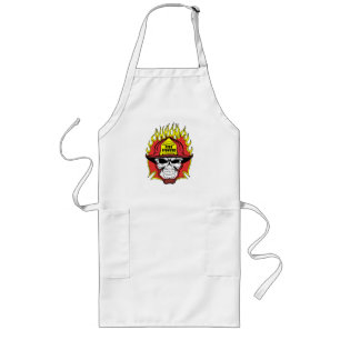 Firefighter Skull Long Apron