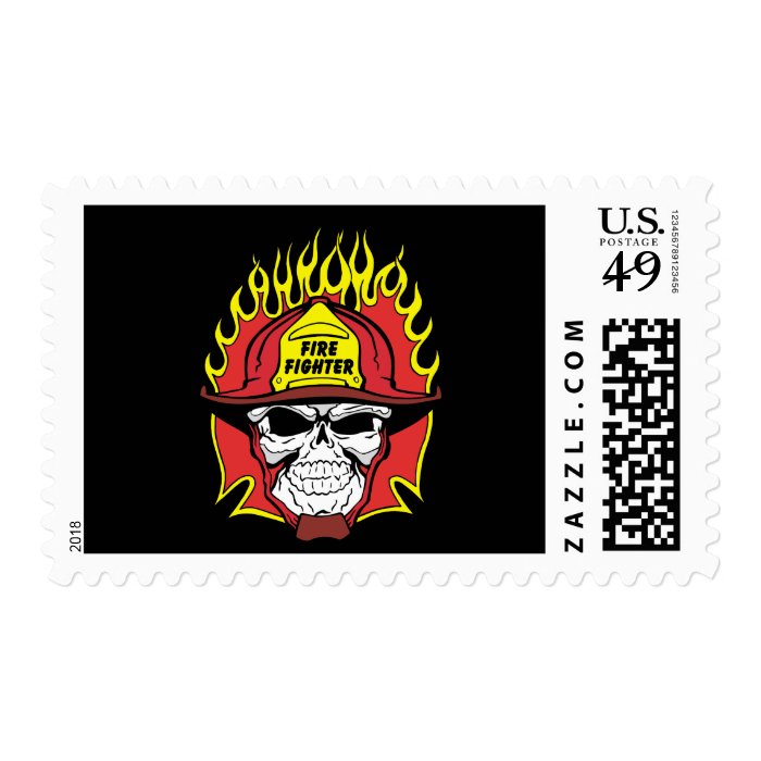 Firefighter Skull Stamps