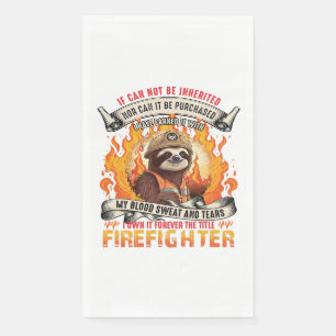 Firefighter Sloth Paper Guest Towels