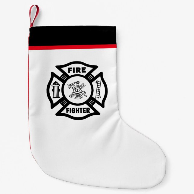 Firefighter Small Christmas Stocking (Front)