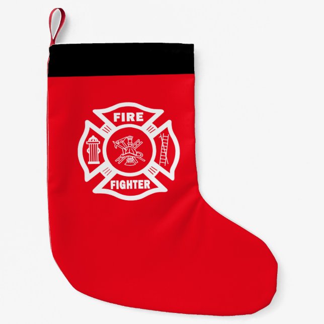 Firefighter Small Christmas Stocking (Front)