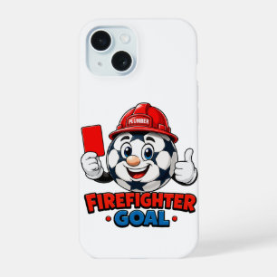 Firefighter Soccer Referee Mascot iPhone 15 Case