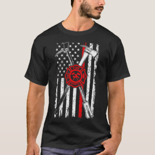 Firefighter Son Patriotic Gifts Axe Halligan Thin T-Shirt