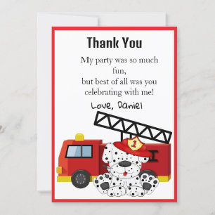 Firefighter Sound the Alarm Thank You Card