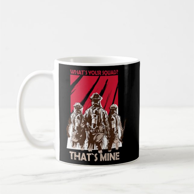 Firefighter Squad Fireman  Coffee Mug (Left)