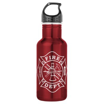Firefighter Stainless Steel Water Bottle by TheFireStation at Zazzle