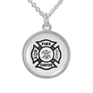 Firefighter sterling silver necklace