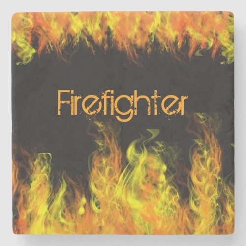 Firefighter Stone Coaster