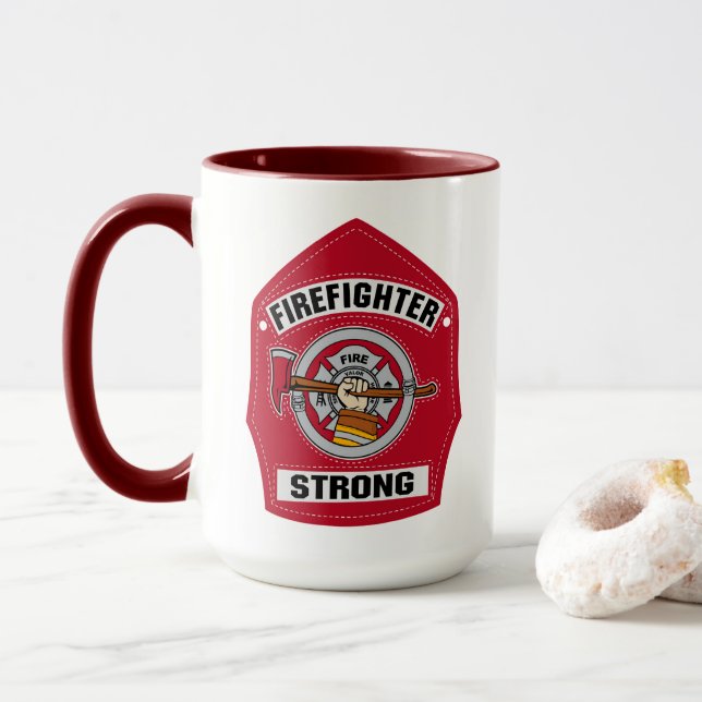 Firefighter Strong Mug (With Donut)