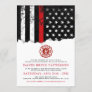 Firefighter Style American Flag Party White Invite