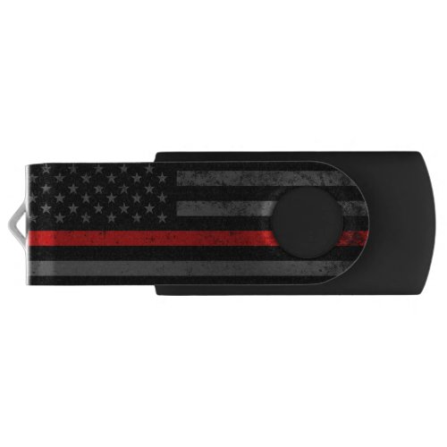 FireFighter Style Distressed American Flag USB Flash Drive